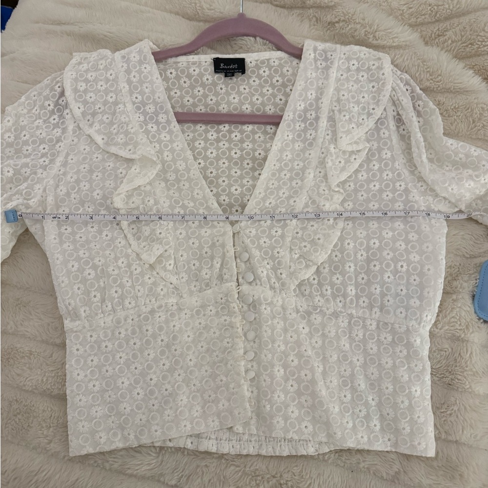 Bardot White Eyelet Blouse - Picture 7 of 7